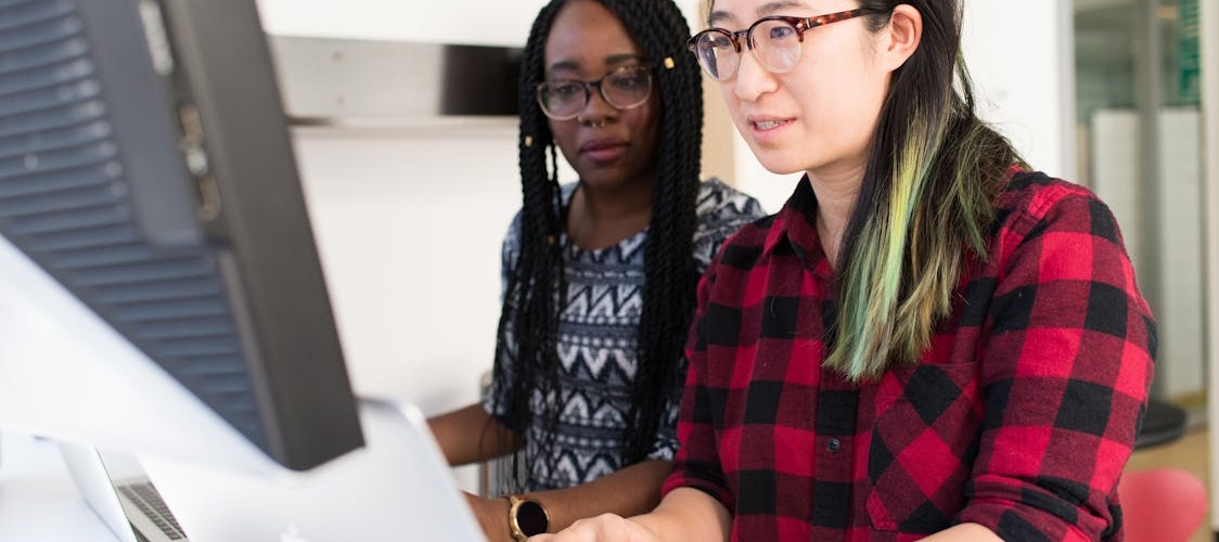 Developer troubleshooting laptop